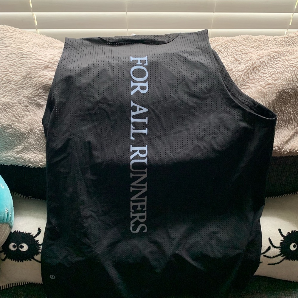 Brand New Lululemon FOR ALL RUNNERS Black Running Tank Top sz 12 NWT